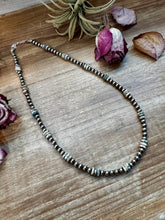 Load image into Gallery viewer, Azurite & Sterling Silver Pearl Necklace – 5mm - 19"