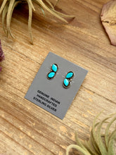 Load image into Gallery viewer, Sterling Silver Kingman Turquoise Stud Earrings