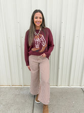 Load image into Gallery viewer, set on stripe pants - camel