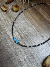 Load image into Gallery viewer, Golden Hill Turquoise Choker – Sterling Silver Pearls
