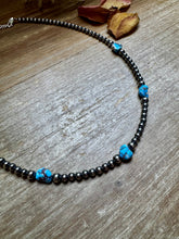 Load image into Gallery viewer, Golden Hill Turquoise & Sterling Silver Pearl Necklace – 16" + Extender