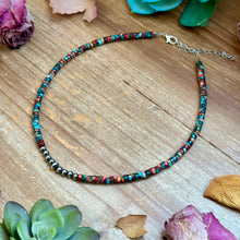 Load image into Gallery viewer, 14” Pink sea sediment Choker – Sterling Silver Pearls