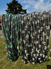 Load image into Gallery viewer, Green Turquoise & Sterling Silver Pearl Necklace – 5mm – Handmade by The Bijoux FAB – 19"