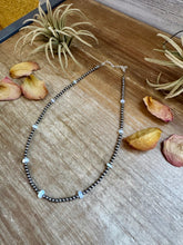 Load image into Gallery viewer, 15" White Opal Necklace with Sterling Silver Pearls