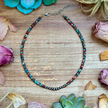 Load image into Gallery viewer, 14” Pink sea sediment Choker – Sterling Silver Pearls