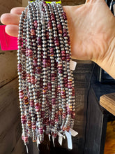 Load image into Gallery viewer, 18-Inch Sterling Silver Pearl Necklace with Deep Purple Spiny Oyster – (5mm)