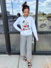 Load image into Gallery viewer, set on stripe pants - black