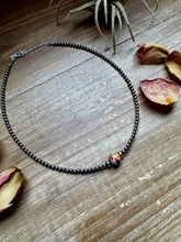 Load image into Gallery viewer, 14-Inch Sterling Silver Pearl & Mojave Bead Choker