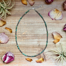 Load image into Gallery viewer, Sterling Silver & African Turquoise Necklace – 19”