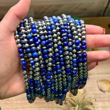 Load image into Gallery viewer, Lapis & Sterling Silver Saucer Necklace – 16” + Extender – 6 mm Lapis