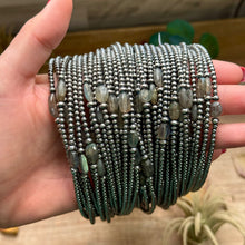 Load image into Gallery viewer, Sterling Silver Pearl & Labradorite Necklace – 16”