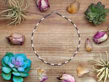 Load image into Gallery viewer, Pink Conch Heishi & 3mm Sterling Silver Pearl Necklace 20 inch