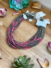 Load image into Gallery viewer, Pink Faceted Opal Necklace – 3 mm – 16”