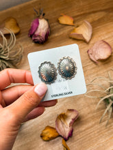 Load image into Gallery viewer, Sterling Silver Concho Stud Earrings