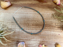 Load image into Gallery viewer, Mohave & Sterling Silver Beaded Necklace – 4 mm Sterling + 6 mm Mohave