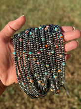 Load image into Gallery viewer, Mohave & Sterling Silver Beaded Necklace – 4 mm Sterling + 6 mm Mohave
