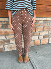 Load image into Gallery viewer, brown polka dot jeans
