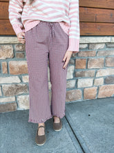 Load image into Gallery viewer, gingham pants - maroon
