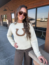 Load image into Gallery viewer, horse shoe sweater
