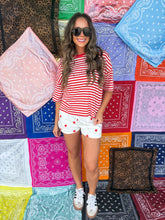 Load image into Gallery viewer, stripe tee - red
