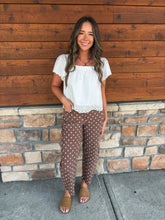 Load image into Gallery viewer, brown polka dot jeans
