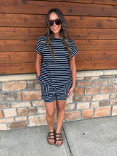 Load image into Gallery viewer, navy stripe set
