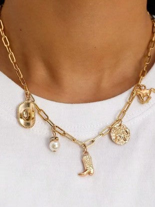 western charm necklace