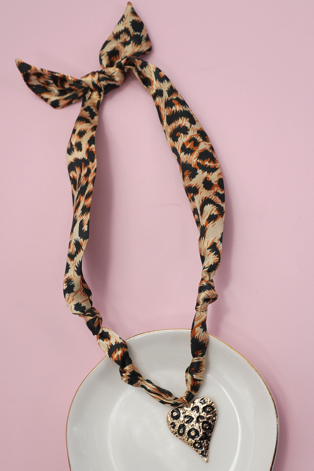 leopard scarf necklace