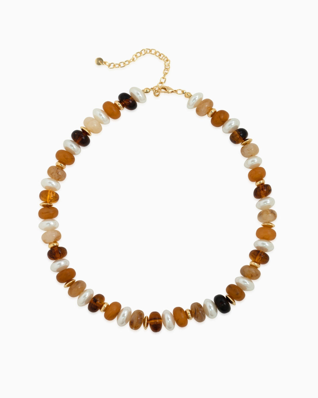 beaded necklace - brown