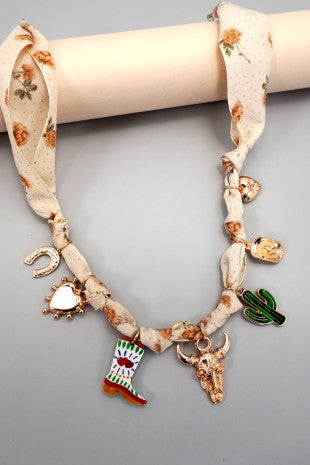 scarf charm necklace