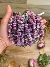 Load image into Gallery viewer, 14.5” Lepidolite Necklace – 3mm Sterling Silver Pearls &amp; Saucers
