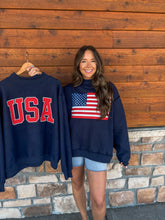 Load image into Gallery viewer, usa flag mockneck
