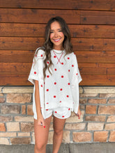 Load image into Gallery viewer, polka dot top red
