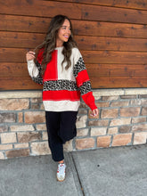 Load image into Gallery viewer, leopard oversized patchwork sweatshirt
