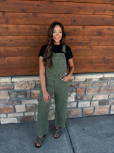 Load image into Gallery viewer, leopard overalls - olive
