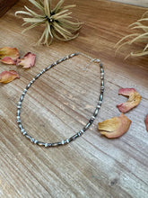 Load image into Gallery viewer, White Buffalo Torpedo choker Sterling Silver Pearls
