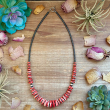 Load image into Gallery viewer, 23” Red Spiny Graduated Necklace
