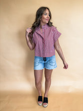 Load image into Gallery viewer, cherry pie gingham top
