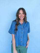 Load image into Gallery viewer, no limits denim top
