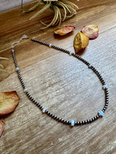 Load image into Gallery viewer, 15" White Opal Necklace with Sterling Silver Pearls
