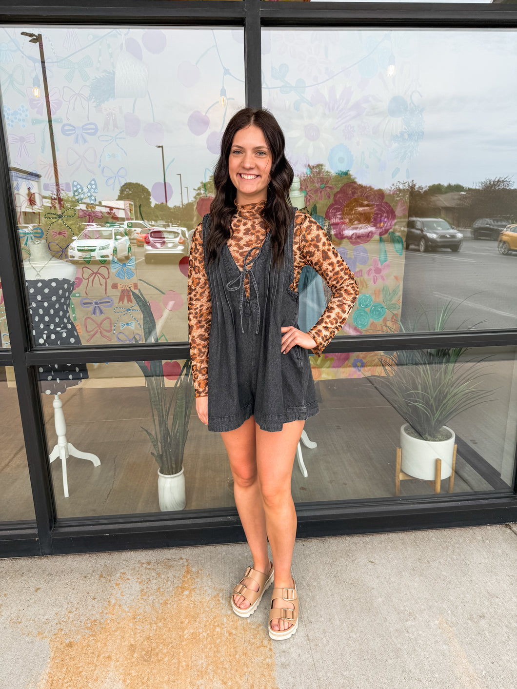 all you've got romper - grey