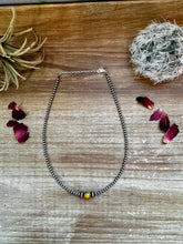 Load image into Gallery viewer, 14 inch 3 mm sterling silver pearls  choker - with bumblebees beads
