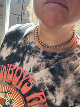 Load image into Gallery viewer, 14 inch 6 mm and 3 mm Sterling Silver Pearls choker necklace
