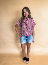 Load image into Gallery viewer, cherry pie gingham top
