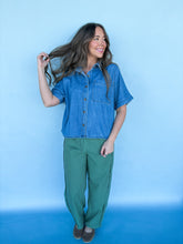 Load image into Gallery viewer, no limits denim top
