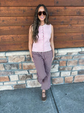 Load image into Gallery viewer, gingham pants - maroon
