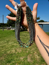 Load image into Gallery viewer, Sterling Silver Pearl &amp; Turquoise Necklace – 16" + Extender
