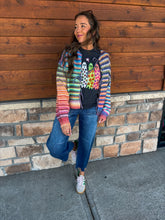 Load image into Gallery viewer, over the rainbow cardigan tie front
