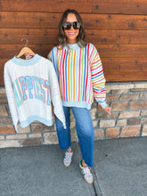 Load image into Gallery viewer, happiest stripe reversible mockneck
