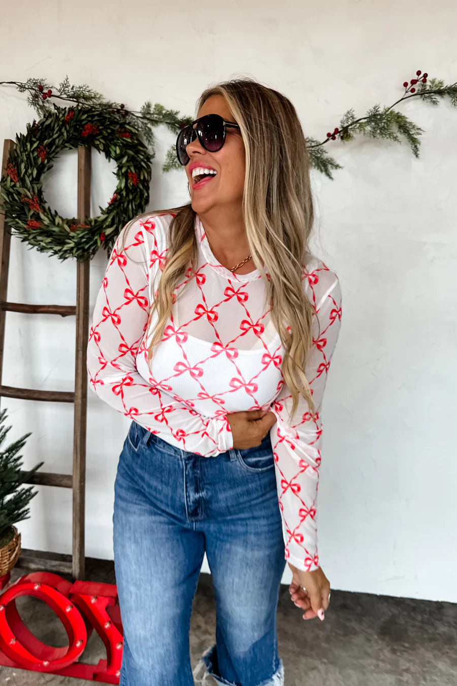 PREORDER- CHRISTMAS DRESS IT UP MESH TOPS